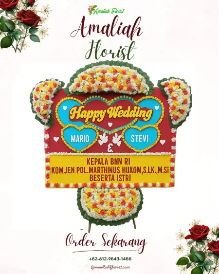 Papan Bunga Pernikahan Ambatkwi